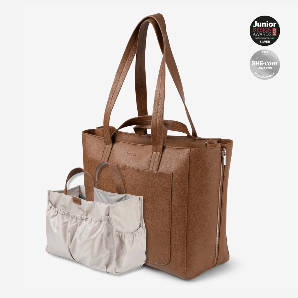 NEW! VANCHI Bag Organiser Tan