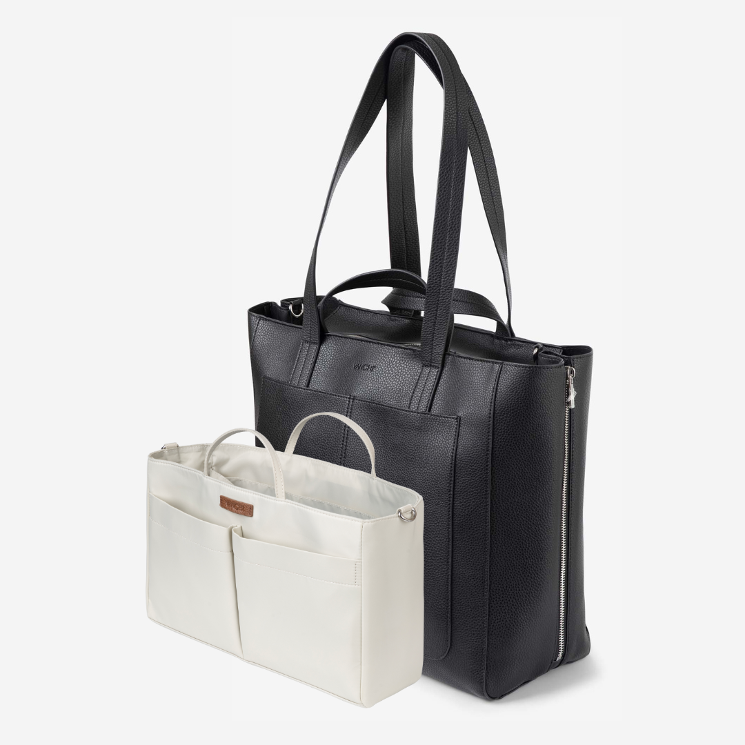 NEW Ida Tote + Work Bag Organiser (Vegan) Black